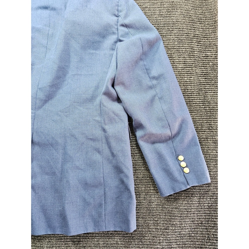Stafford Blazer Jacket Mens XL Blue Formal Business Notch Lapel 2 Gold Button - Picture 10 of 16